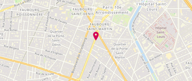 Plan de Le Pain des Copains, 96 Rue du Faubourg Saint-Martin, 75010 Paris