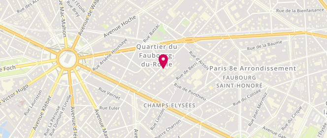 Plan de Aussant, 28 Rue Washington, 75008 Paris
