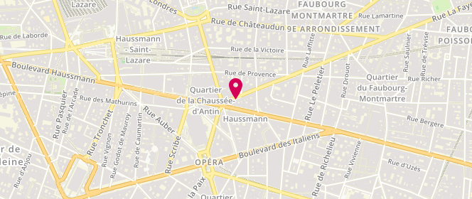 Plan de Ernest & Valentin, 6 Rue la Fayette, 75009 Paris
