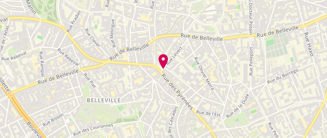 Plan de Boulangerie Levert, 6 Rue Levert, 75020 Paris