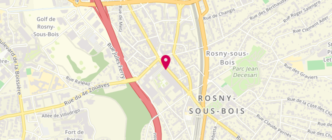 Plan de L'Opéra de Rosny, 18 Rue du Général Gallieni, 93110 Rosny-sous-Bois