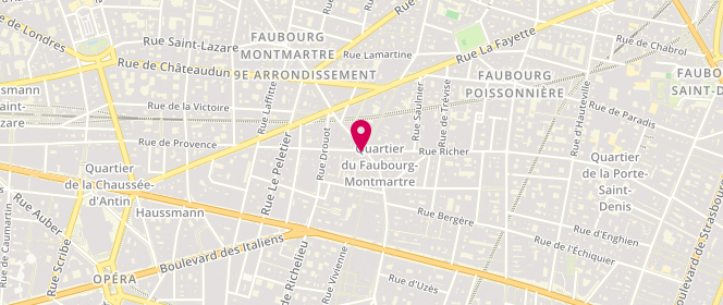Plan de Les Délices de Lafayette, 1 Rue de Provence, 75009 Paris