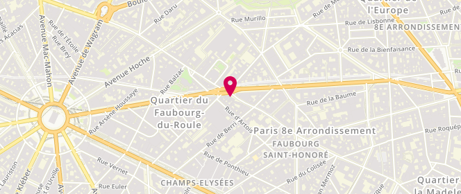 Plan de Le Pain du Faubourg, 165 Rue du Faubourg Saint-Honoré, 75008 Paris