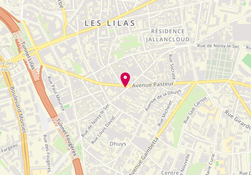 Plan de La Rose des Lilas, 120 avenue Pasteur, 93260 Les Lilas