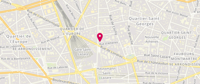 Plan de Au Grillon d'Athenes, 24 Rue D&#039;Athenes, 75009 Paris