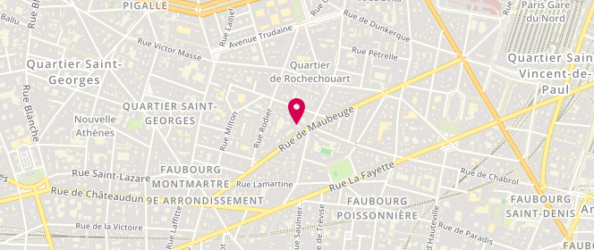 Plan de Hubert, 31 Rue de Maubeuge, 75009 Paris