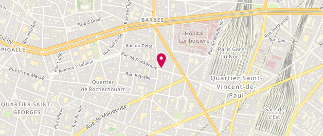 Plan de Aurelie Ribay Boulangerie, 36 Rue Dunkerque, 75010 Paris