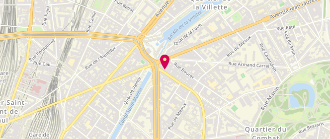 Plan de Kln Secretan, 3 avenue Secrétan, 75019 Paris