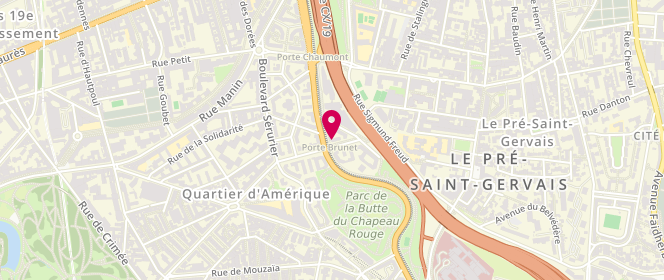 Plan de Les Délices de Brunet, 19 avenue de la Prte Brunet, 75019 Paris