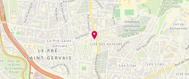 Plan de Boulangerie Artisanale Chaalal, 6 avenue Edouard Vaillant, 93310 Le Pré-Saint-Gervais