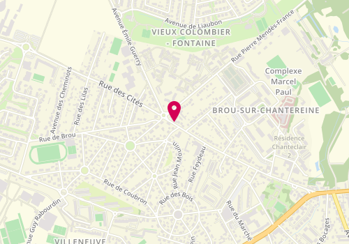 Plan de Etoile Pasteur, 52 Rue Lazare Carnot, 77177 Brou-sur-Chantereine