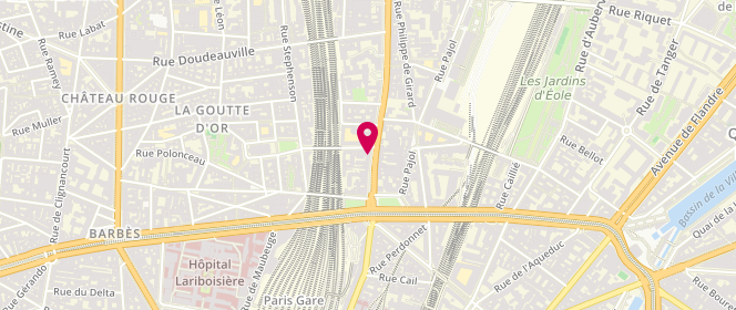 Plan de Boulangerie Pâtisserie Sandwicherie - Les Cousins, 19 Rue Marx Dormoy, 75018 Paris
