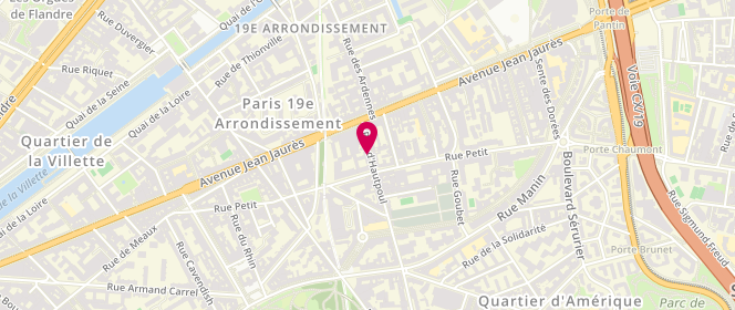 Plan de Chez Akol, 67 Rue d'Hautpoul, 75019 Paris