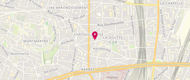 Plan de Au Fournil de Myrha, 72 Rue Myrha, 75018 Paris