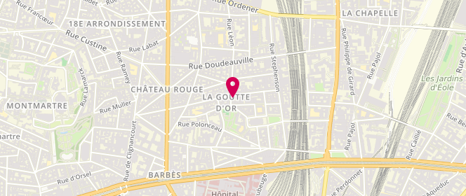 Plan de Boulangerie Tembely, 33 Rue Myrha, 75018 Paris