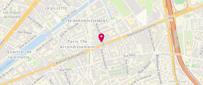 Plan de La Chti'te Baguette, 159 Avenue Jean Jaurès, 75019 Paris