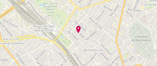 Plan de Boulangerie Baptiste, 17 Rue des Moines, 75017 Paris