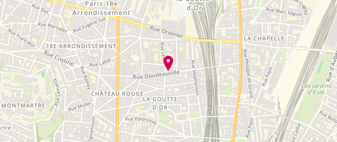 Plan de Boulangerie l'Amandine, 50 Rue Doudeauville, 75018 Paris