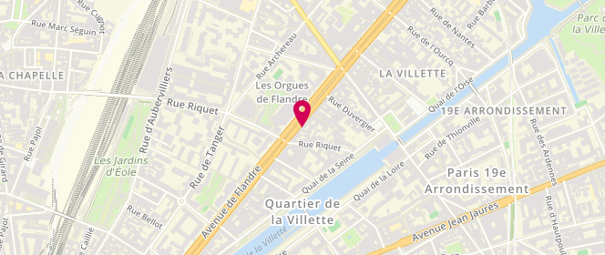 Plan de La Gerbe d'Or, 70 Avenue Flandre, 75019 Paris