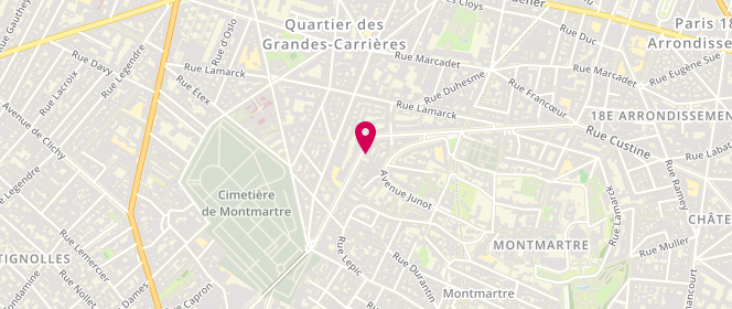 Plan de Le Moulin de la Galette, 48 Rue Caulaincourt, 75018 Paris
