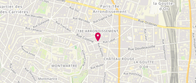 Plan de Les Delices de Ramey, 28 Rue Ramey, 75018 Paris