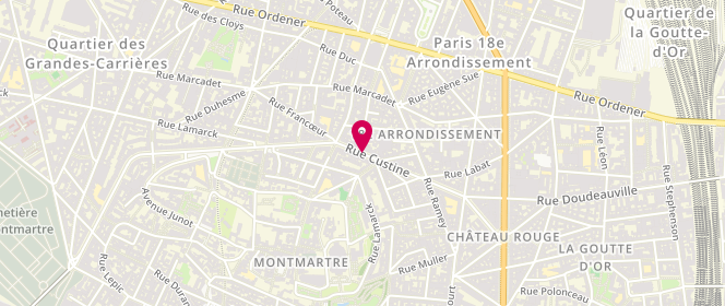 Plan de Atelier Gourmand de Marie & Adrien, 54 Rue Custine, 75018 Paris