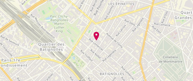 Plan de Boulangerie Bacillus, Marché Couvert des Batignolles
96 Bis Rue Lemercier, 75017 Paris