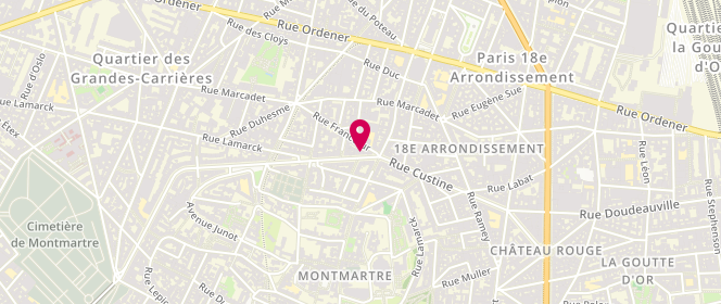 Plan de Le Grenier à Pain, 127 Rue Caulaincourt, 75018 Paris