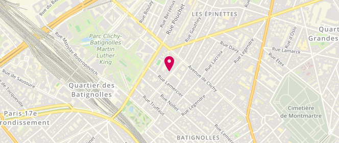 Plan de Aux délices des batignolles, 37 Rue Brochant, 75017 Paris