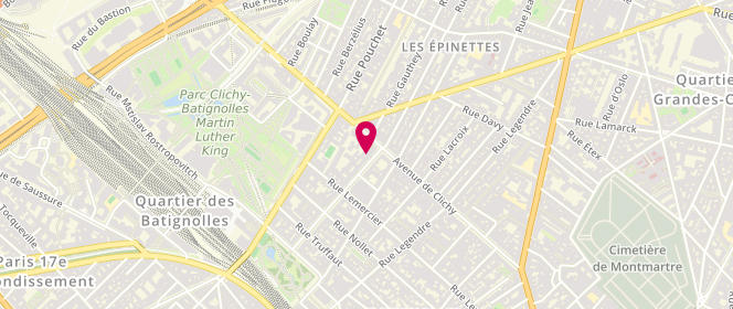 Plan de Boulangerie Chambelland, Batignolles, 43 Rue Brochant, 75017 Paris