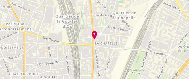 Plan de Délices et Plaisirs, 10 Rue de la Chapelle, 75018 Paris