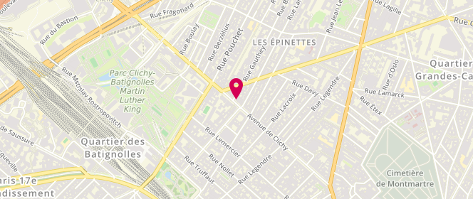 Plan de Boulangerie Pâtisserie S.B.K, 140 avenue de Clichy, 75017 Paris