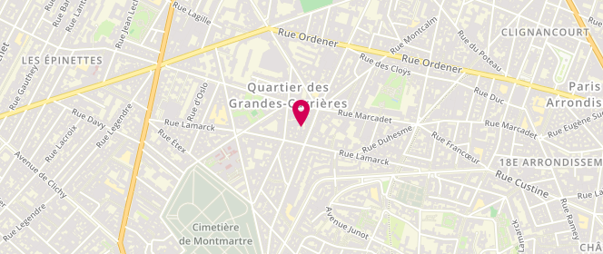 Plan de Ad 18, 57 Rue Damremont, 75018 Paris