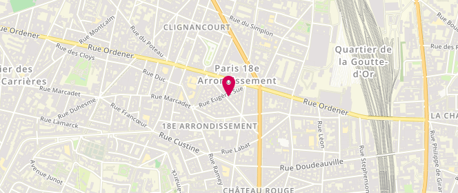 Plan de Boulangerie Simart de Przystaniak Christophe, 24 Rue Simart, 75018 Paris