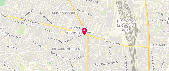Plan de Patisserie Ordener, 75 Rue Ordener, 75018 Paris