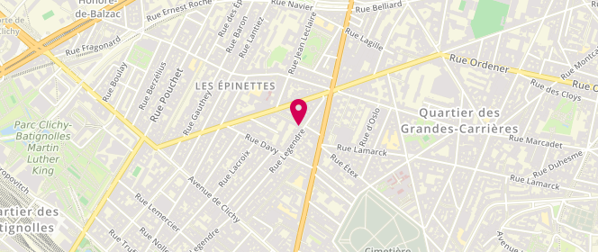 Plan de Les Econdeaux, 177 Rue Legendre Rue du Capitaine Lagache, 75017 Paris