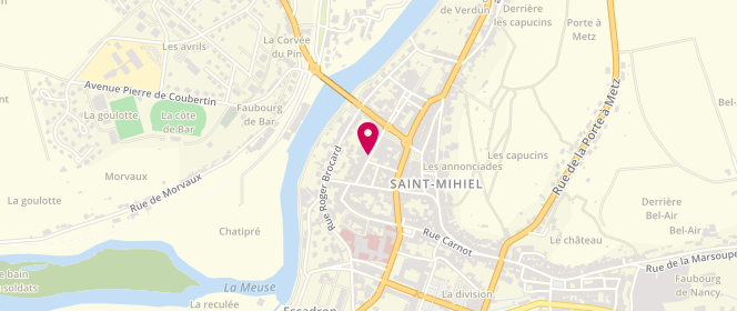 Plan de Les Délices de Sandra, 27 Rue Sur Meuse, 55300 Saint-Mihiel