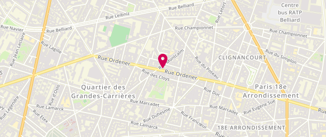 Plan de Jaref Mestapha, 130 Rue Ordener, 75018 Paris