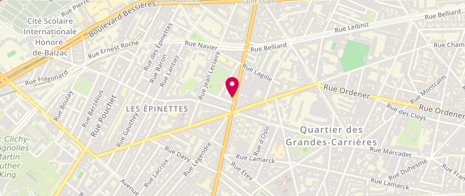 Plan de Jeff de Bruges, 89 avenue de Saint-Ouen, 75017 Paris