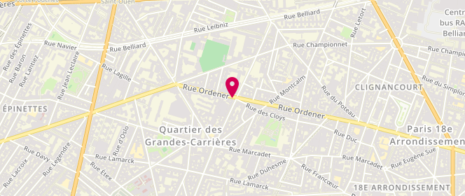 Plan de Au Pain d'Autrefois, 83 Rue Damrémont, 75018 Paris