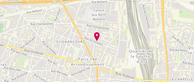 Plan de Ben Slama Idris, 128 Rue de Clignancourt, 75018 Paris