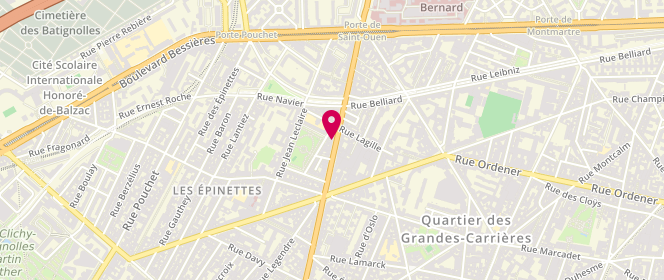 Plan de Alexine Saint Ouen, 109 avenue de Saint-Ouen, 75017 Paris