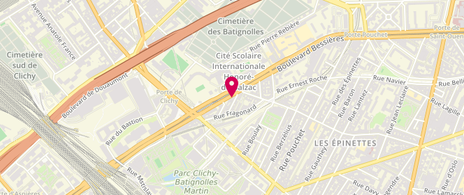 Plan de Le Fournil de Bessieres, 111 Boulevard Bessières, 75017 Paris