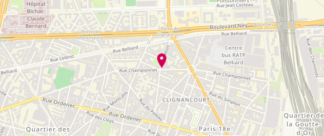 Plan de AZLOUK Ali, 82 Rue Championnet, 75018 Paris