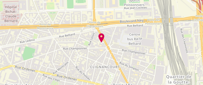 Plan de Le Fournil Ornano, 80 Ornano, 75018 Paris
