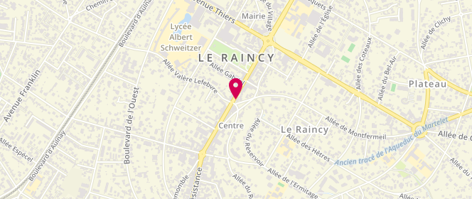 Plan de Boulangerie Maison Brieva, 100 avenue de la Résistance, 93340 Le Raincy