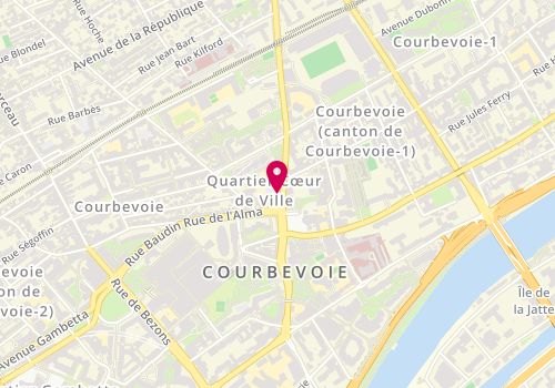 Plan de Carrefour Express, 1 Rue de Colombes, 92400 Courbevoie