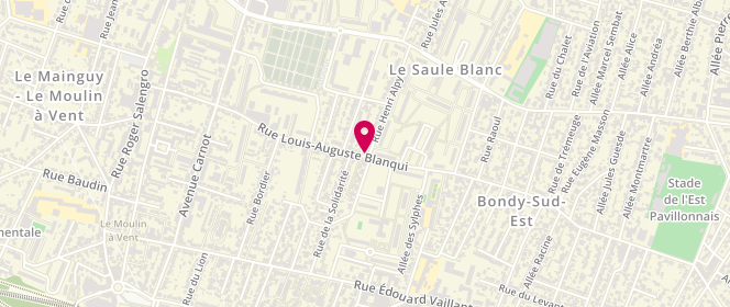 Plan de Ben Brahim Slimane, 95 Rue Louis Auguste Blanqui, 93140 Bondy