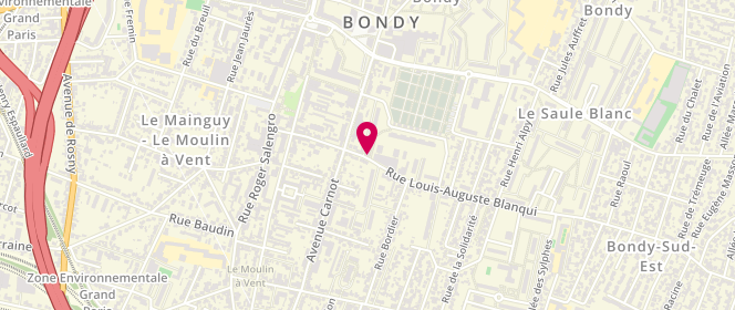 Plan de Le Fournil, Rue Louis Auguste Blanqui, 93140 Bondy