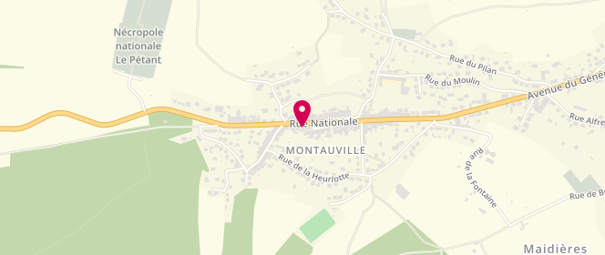 Plan de Boulangerie Lentz, 52 Rue Nationale, 54700 Montauville